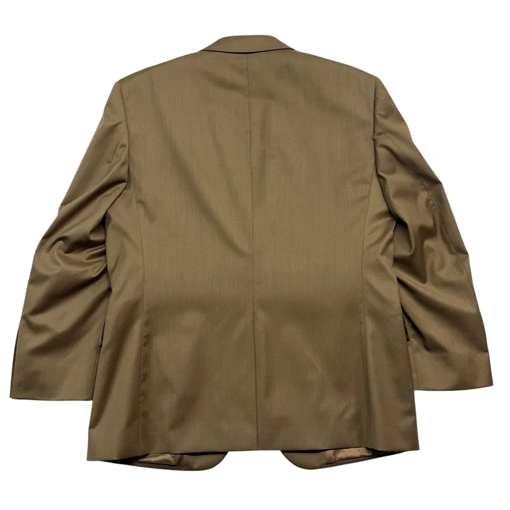 Jos A Bank 42S 36x30 Tan 2pc Pant Suit Signature Collection Pleated Cuffed Wool